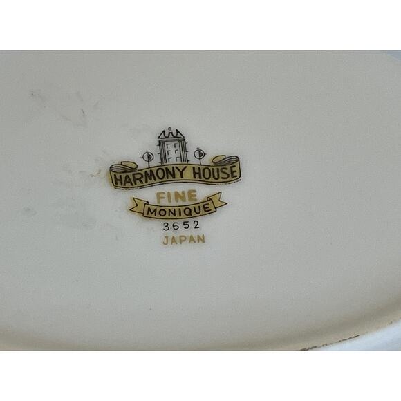Harmony House Monique 3652 Fine China Oval Serving Platter Japan 13” - Picture 7 of 8